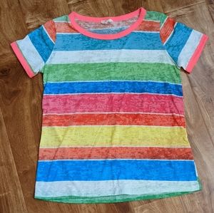BiBi Colorful Striped Tee EUC